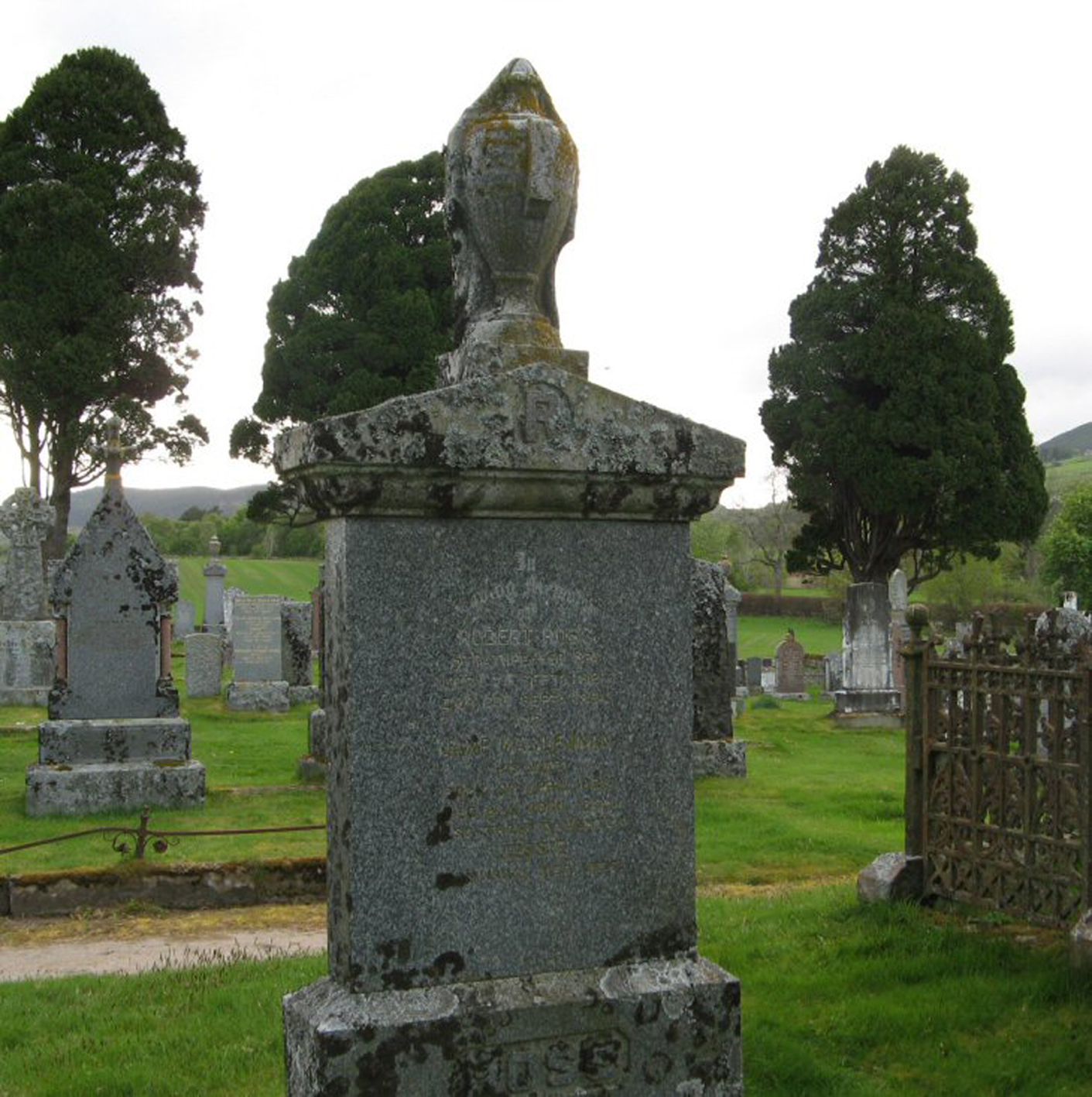 Photo of headstones/Jane McLennan died 1895 MI Fodderty
